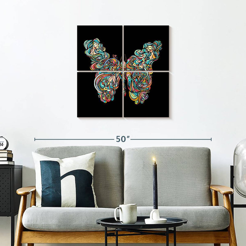 Papillon vibrant Brampt, H 26 po x l 26 po