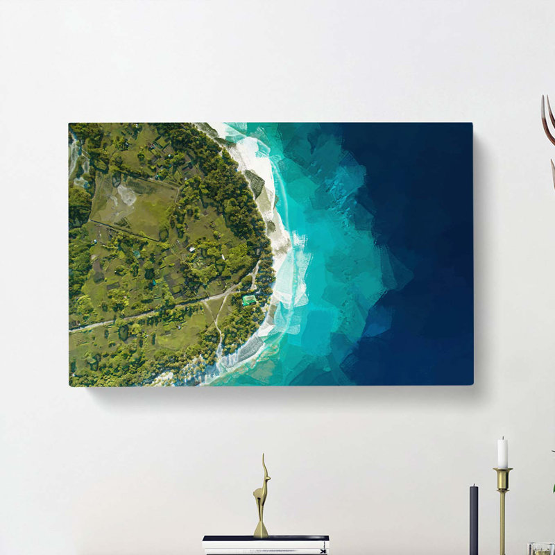 Saafu Point Rd In The Maldives In Abstract - Wrapped Canvas, 40cm H x 60cm W x 3cm D