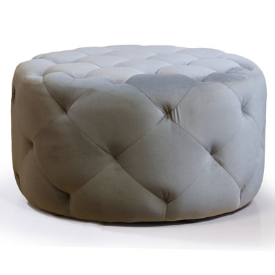 Repose-pieds standard capitonné en velours de 24 po de large Horncastle
