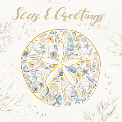 " Seaside Blossoms IV Blue Greetings "