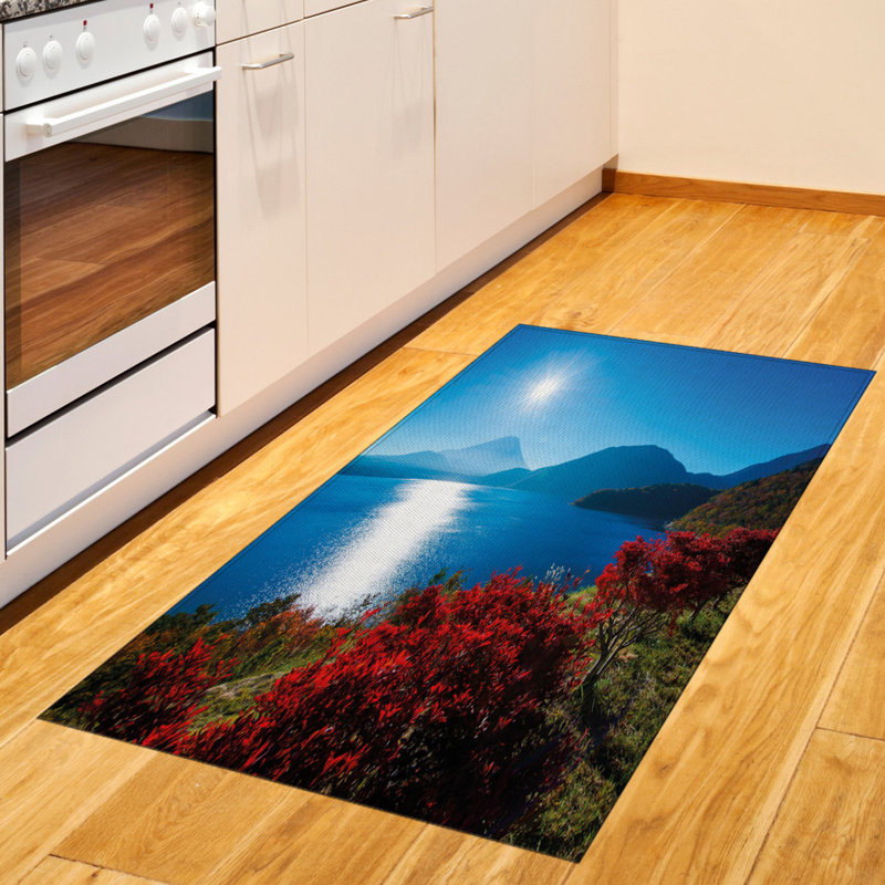 Tapis décoratif en fibre de polyester à haute densité, Rectangle 2 pi 7 po x 5 pi