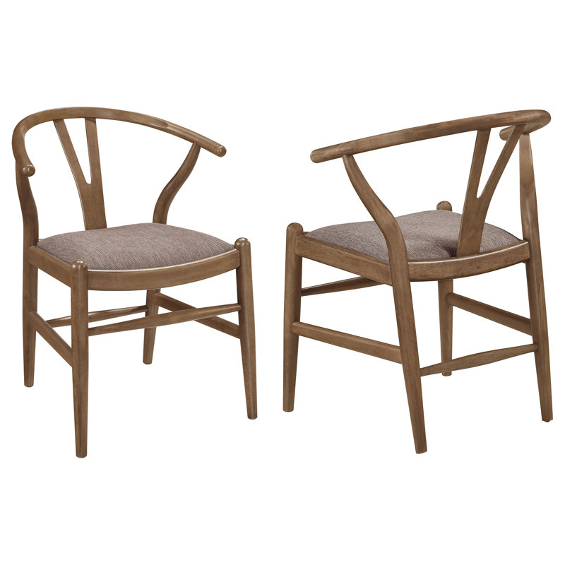 Chaise d'appoint en bois de noyer guinéen (ensemble de 2)