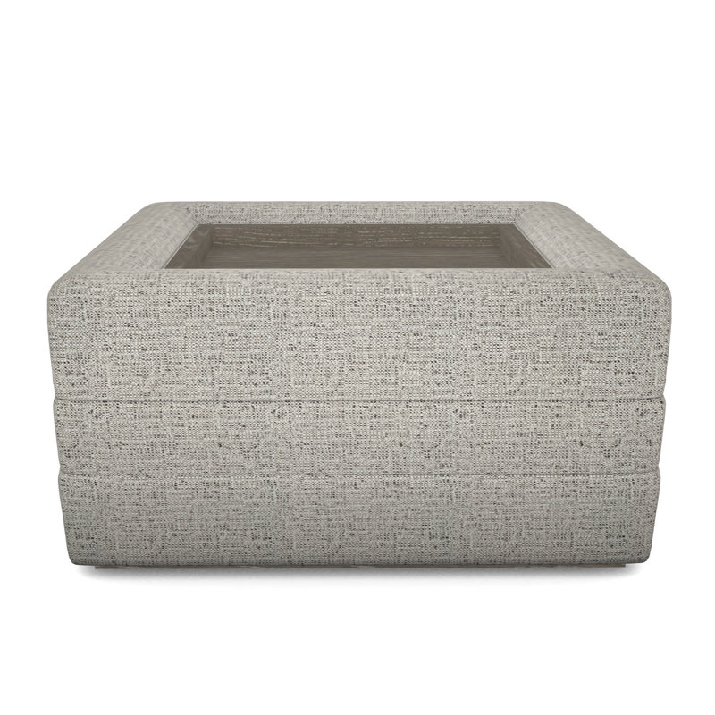 Boyden Ottoman with Wood Tray, Hampton, Tuck Graphite