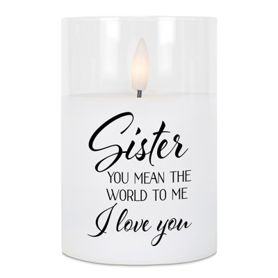 Flameless Jar Candle with Glass Holder
