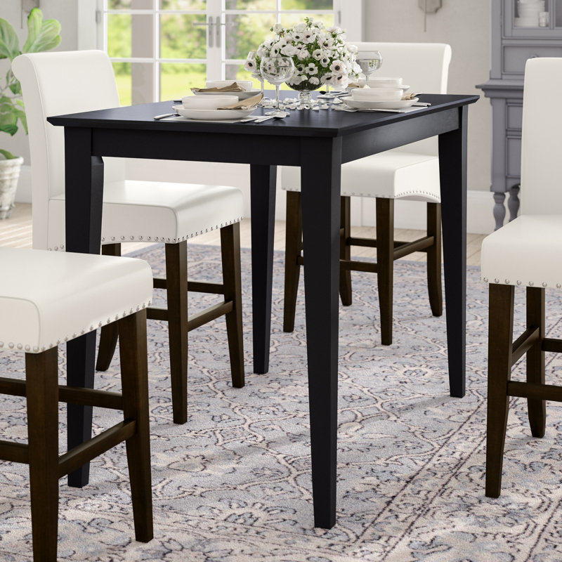 Calumet Heimann Solid Wood Dining Table, Black, 36" H x 48" L x 30" W