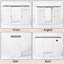 Meuble-bar à café cannelé de 135,5 cm de large avec compartiment réfrigérateur et prise électrique, buffet avec rangement, blanc-254005577