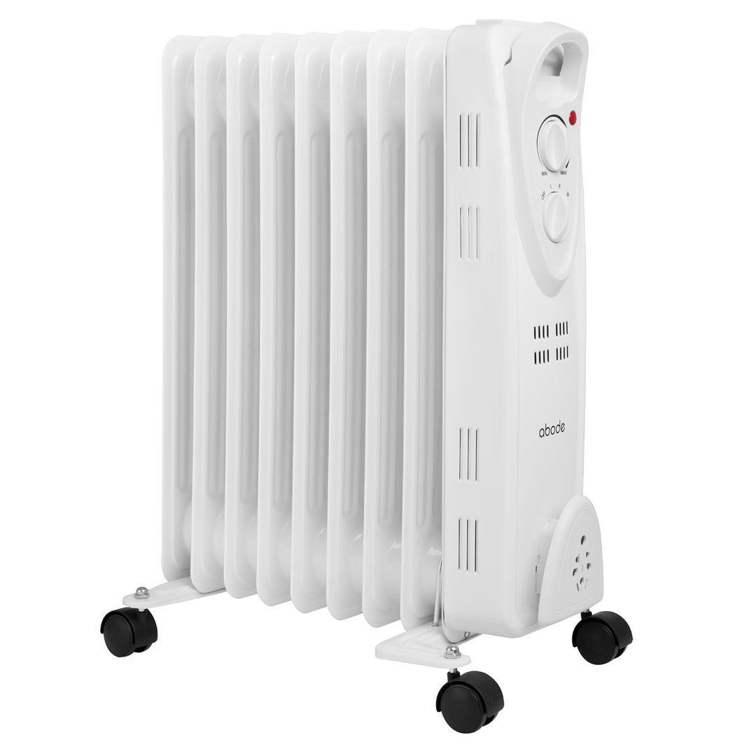 Abode 856 BTU Electric Radiator Space Heater with Adjustable Thermostat