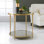 Sculpture Glass End Table
