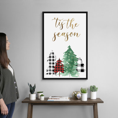 Christmas Time - reproduction d'art textuel sur toile