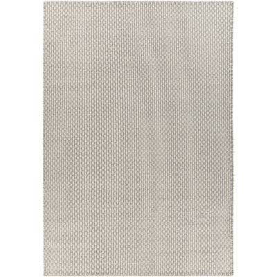 Tapis gris / blanc tissé à la main Carnes