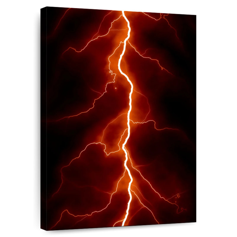 Alvord Red Lightning Strike, 51" H x 34" W