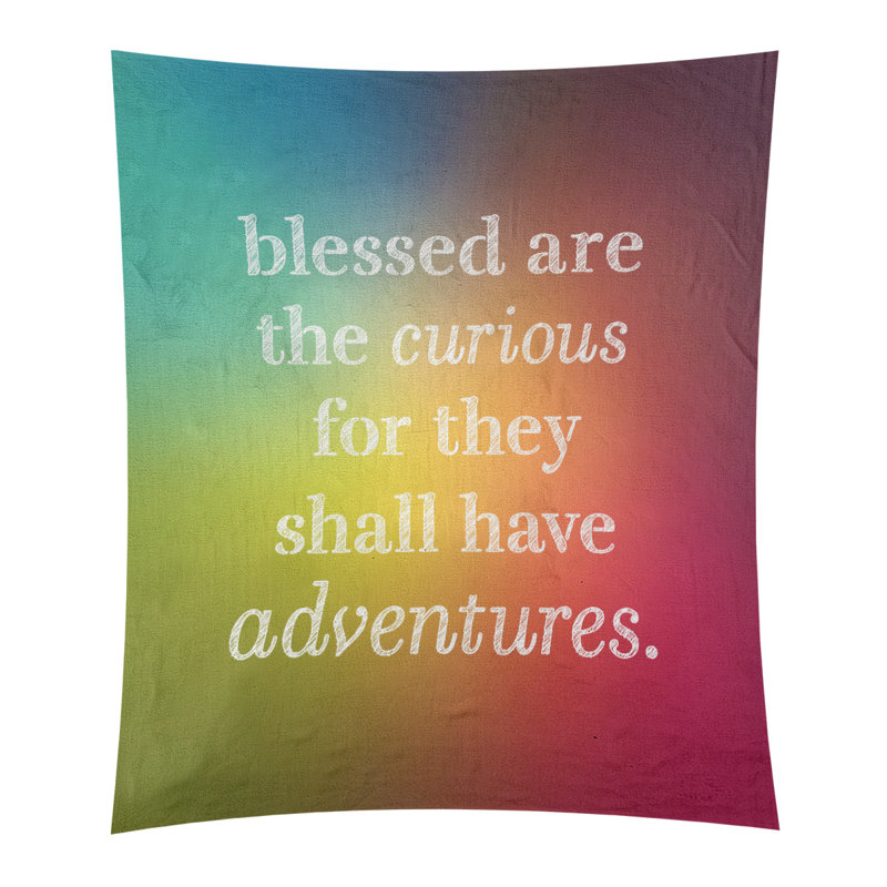 Tapisserie citation de polyester, H 80 po x l 68 po, Arc-en-ciel