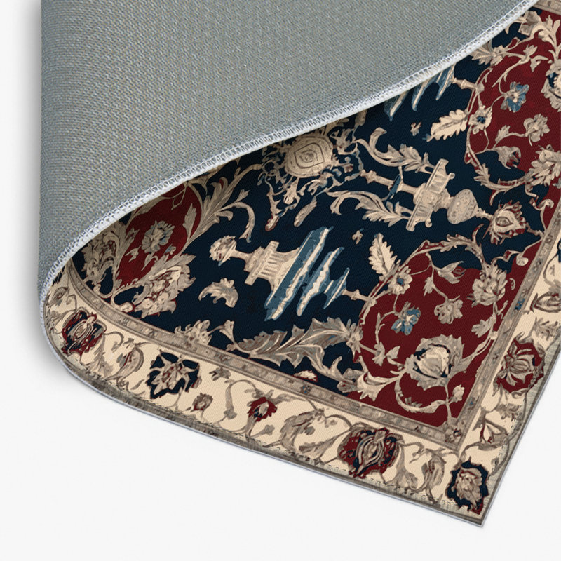 Tapis d'intérieur et d'extérieur noir Persian, Rectangulaire 8 pi x 10 pi