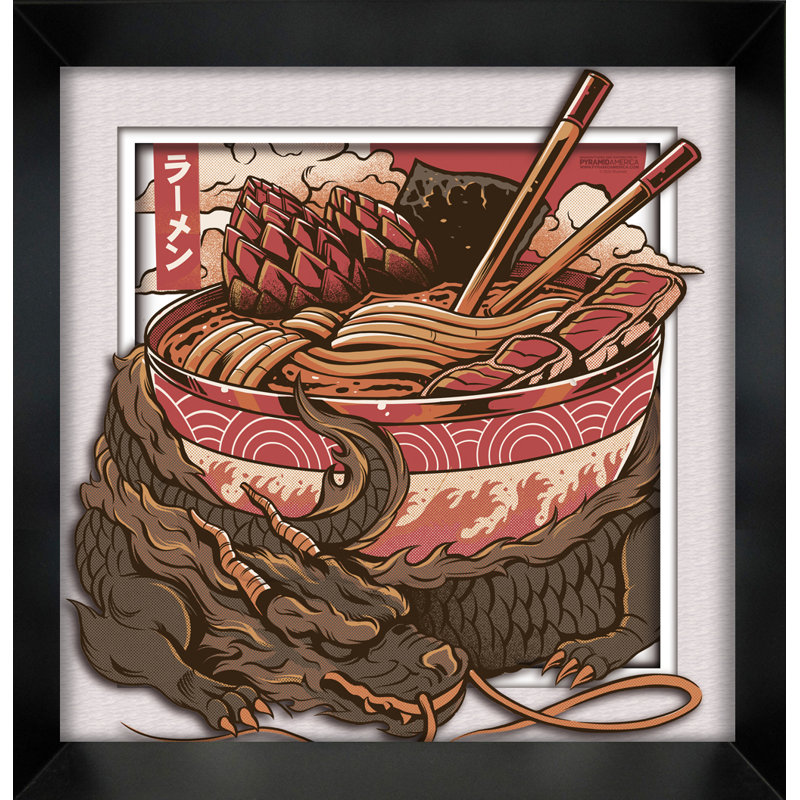 Ilustrata - Sleepy Dragon, affiche encadrée en faux plexi 12 x 12