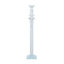 Porte-bougie 15 x 4,5 x 24,5 po à 3 branches en verre transparent avec accent doré métallique