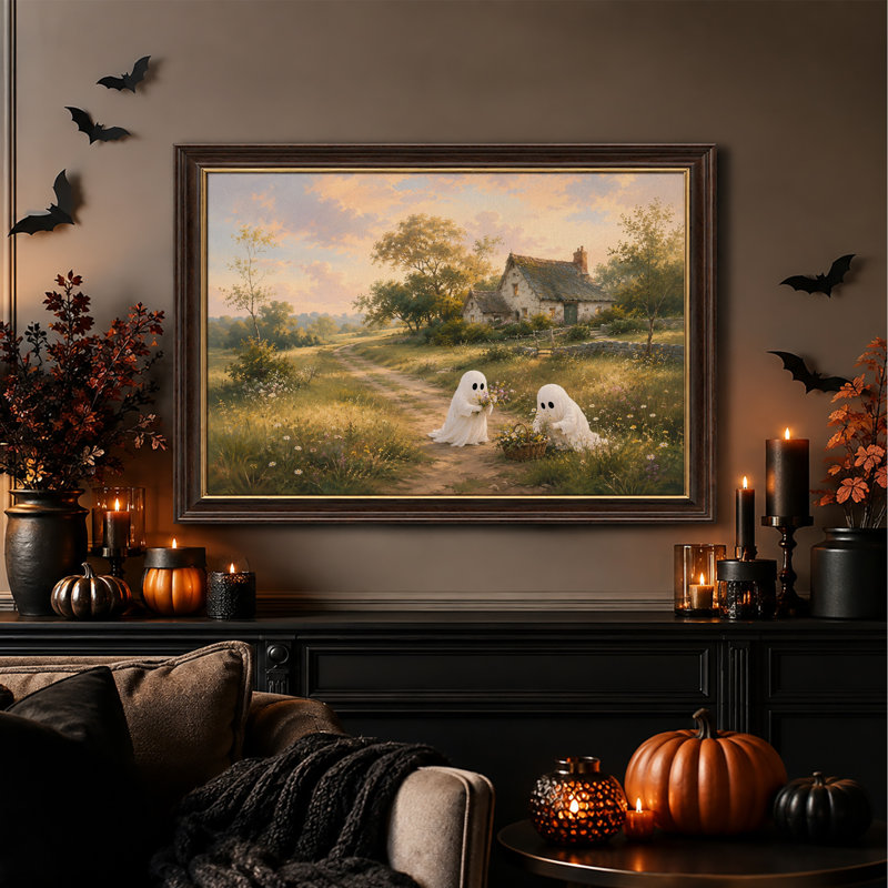 Art mural sur toile Halloween, H 16 po x l 24 po