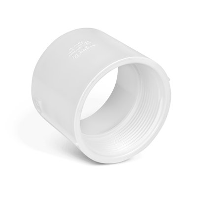 Adaptateur femelle 3 po en PVC blanc, raccord fileté FPT x Drain Hub, raccord d'évacuation et d'évacuation (paquet de 30)