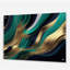 Agate verte et dorée I - art mural abstrait transitionnel en acrylique pour la cuisine-101522693