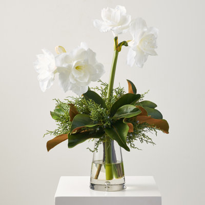 Polyether Polyurethane (PU) Magnolia Arrangement in Vase