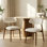 Chaise d'appoint rembourrée en bois massif