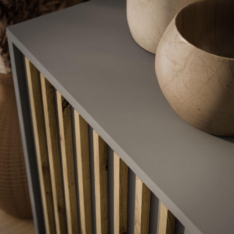 155cm Sideboard, Grey/Artisan Oak