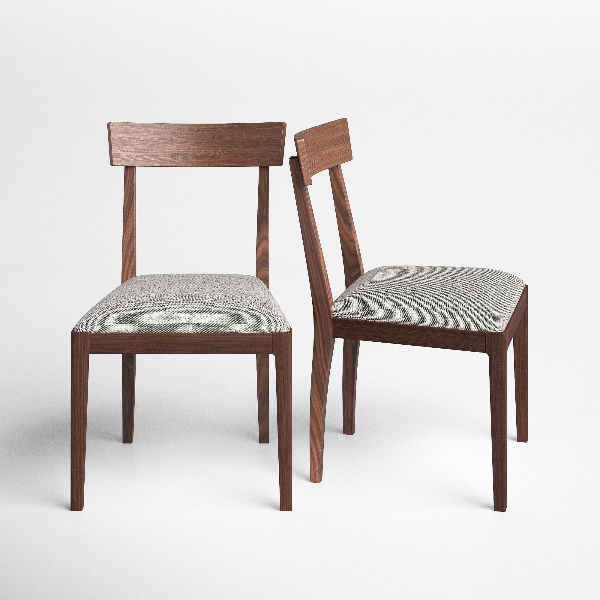 Holmes Ladder Back Side Chair, Brown Peformance Basketweave