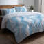 Ensemble de literie Coastal Bed of 6 - Édredon rayé bleu et blanc Glacier Lines-132020342