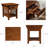 Mission Impeccable End Table With Locking Secret Compartment, Solid Wood Construction, Authentic Craftsman Design, Easy Assembly