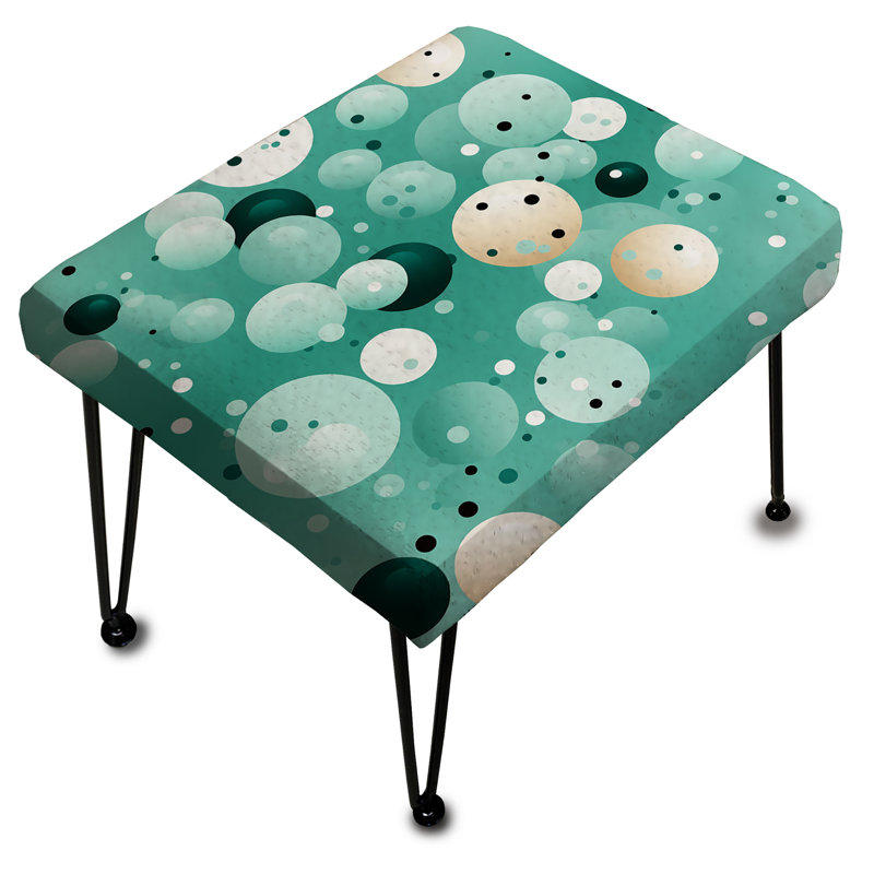 Motif à pois Coastal Tranquility - Repose-pieds rectangulaire à pois