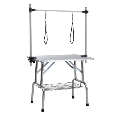 Pet Grooming Table (Silver Gray)