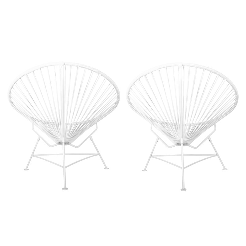 Innit Indoor/Outdoor Handmade Lounge Chairs, White