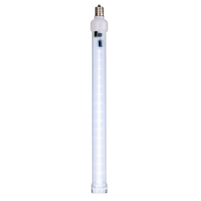  5 Pack of 12" Cool White LED SnowFall Tube Bulb, C9-E17 Nickel Base.