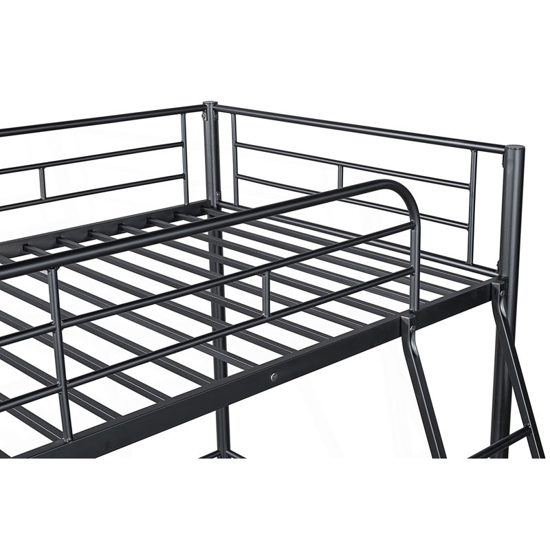 Lit mezzanine simple de style contemporain avec espace ouvert en dessous, Noir