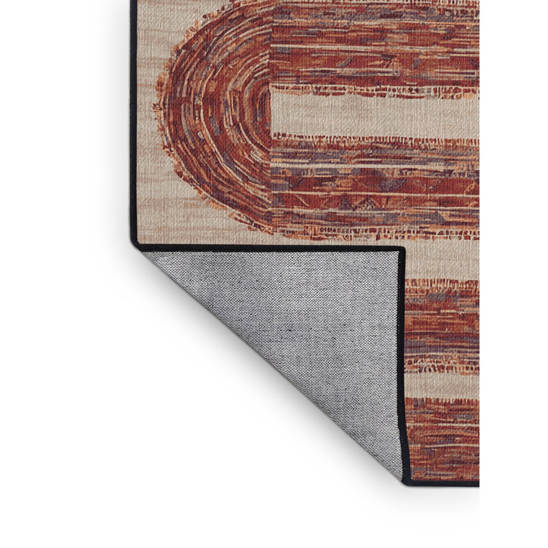 Tapis brun lavable à la machine, Carré 3 pi