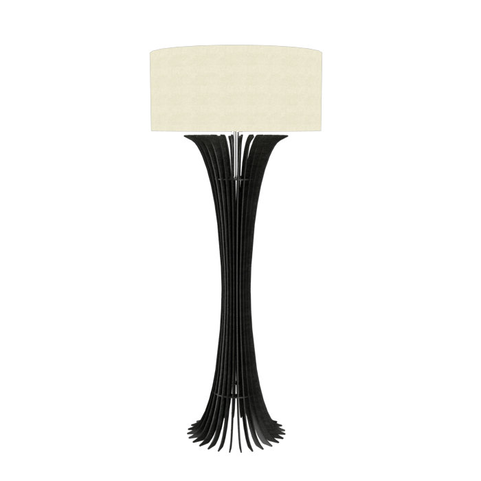 Stecche Di Legno Floor Lamp, Charcoal