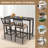 Levicy Rectangular Metal Outdoor Bar Table,  Rectangular Standing Height Table, Rectangular  Outdoor Buffet & Console Table for Kitchen, Deck, Backyard, Poolside-1582816404