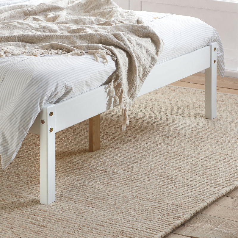 Alam Bed Frame, White, Double (4'6)
