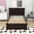 Vintage Wood Platform Bed with Headboard-1104143657-1104143658