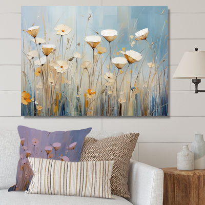 «Beige Minimalisme Wildflowers Breeze» sur toile