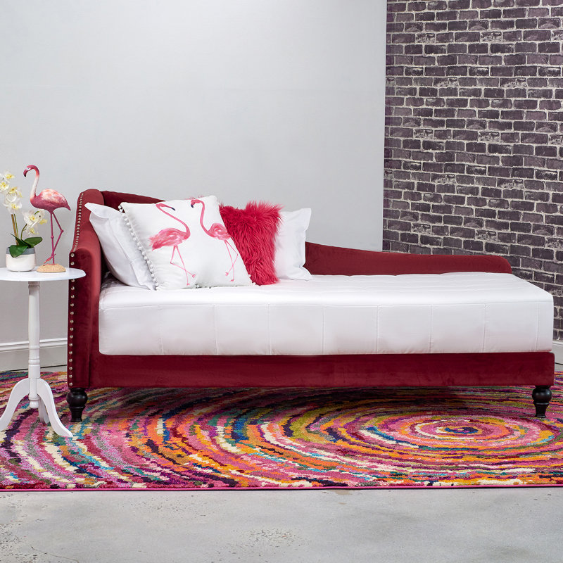 Austwell Upholstered Daybed, Burgundy