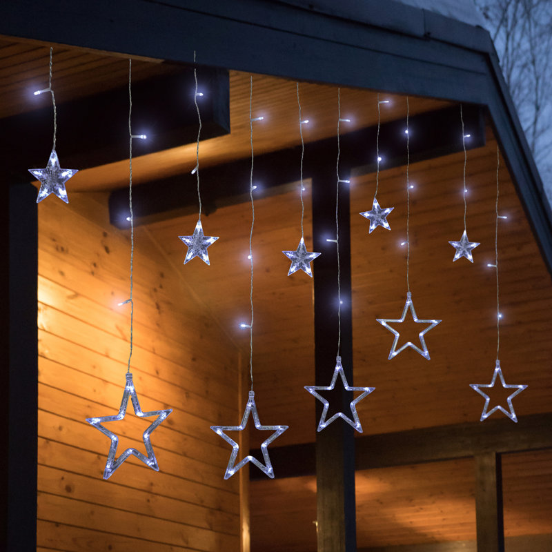 12-Count Star LED Icicle String Lights