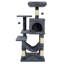 44” Tall Multi-level Cat Tree with Cushion Top Perch, 2-Entrance Large Cat Condo Dark Grey-2000188529