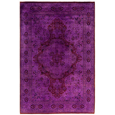 Overdyed One-of-a-Kind 6' 2" X 9' 3" Hand Knotted Area Rug