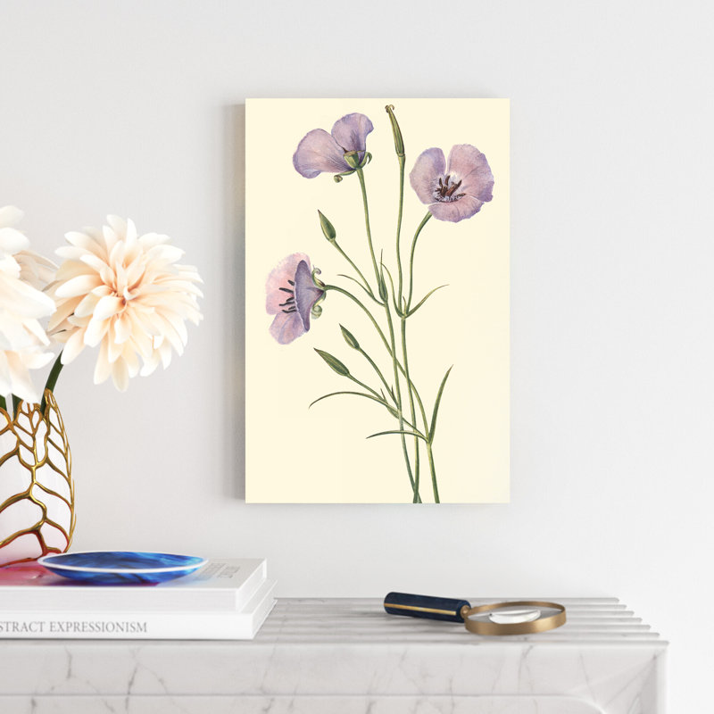 Delicate Wildflowers VI - Painting on Canvas, 46cm H x 30cm W, Wrapped Canvas