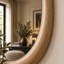 Solid Wood Oval Wall Mirror