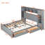 Grand lit stable avec configuration d'armoire, de tablette et de douille - gracieuse grise-1953762473-1953762474