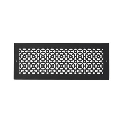  Ouverture de conduit 6 po x 20 po AIR | Grille d'air lourde en fonte d'aluminium (8 po x 22 po au total) | Thermolaqué