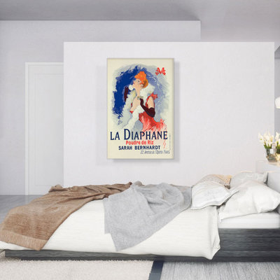 La Diaphane 1890 by Jules Cheret - Wrapped Canvas Advertisements