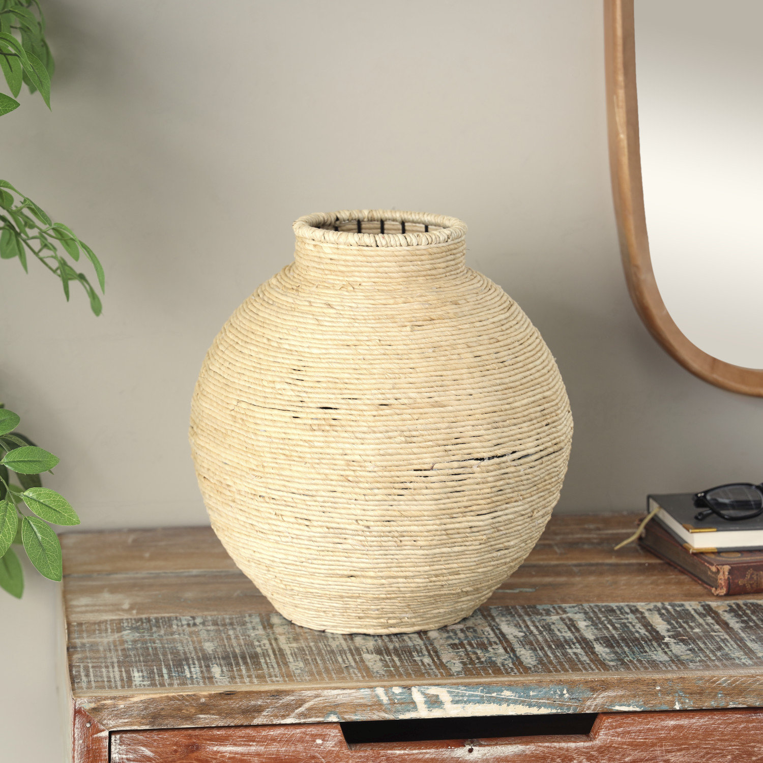 Seagrass Handmade Wrapped Decorative Vase