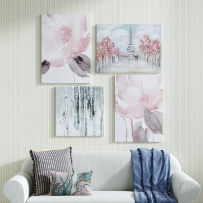 Contemporary Contemporary - ensemble de 4 reproductions sur toiles tendues
